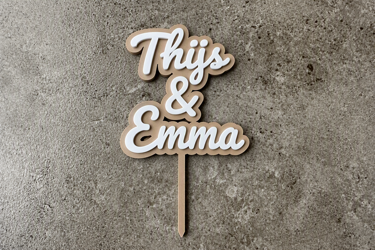 Cake topper gepersonaliseerd