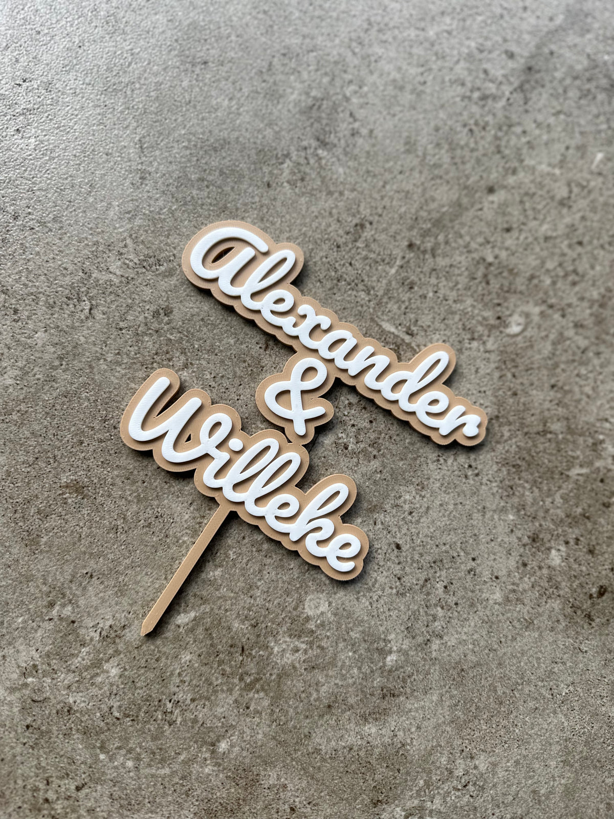 Cake topper gepersonaliseerd